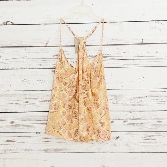 Eloise Anthro 100% silk racerback cami nwt - Picture 5 of 7